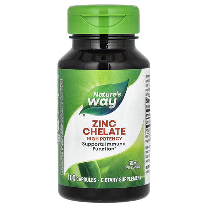 Zinc Chelate, 30 mg, 100 Capsules