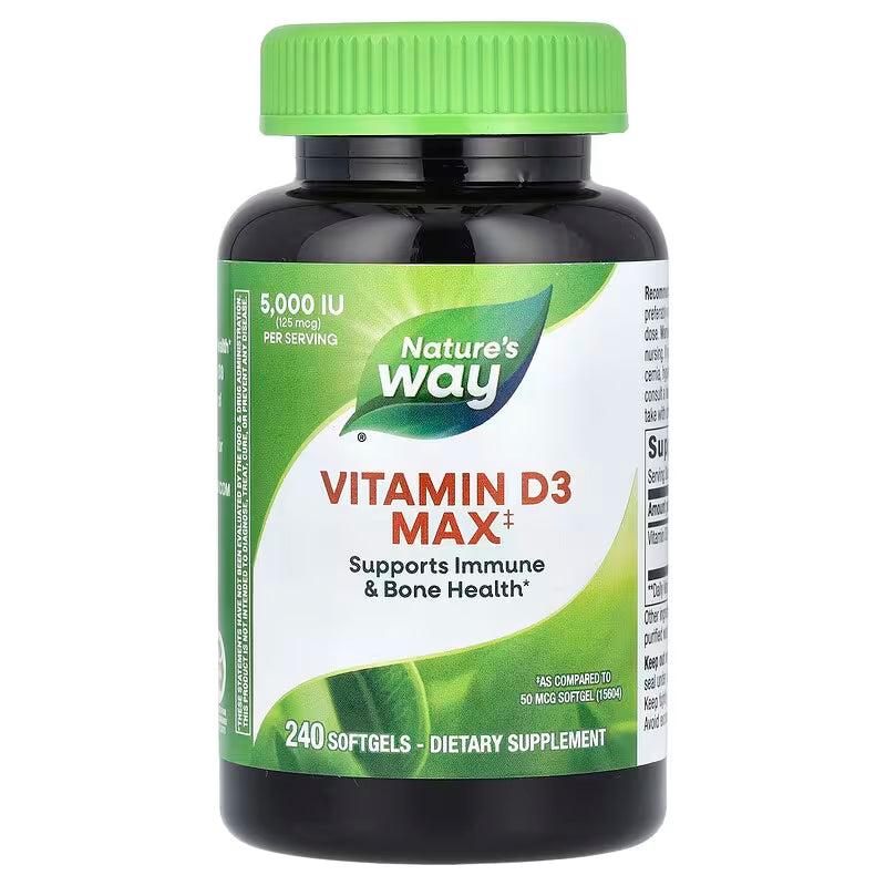 Vitamin D3 Max, 125 mcg (5,000 IU), 240 Softgels