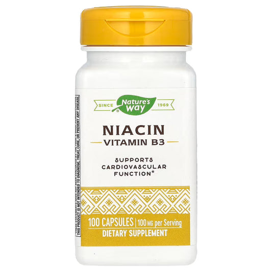 Niacin, Vitamin B3, 100 mg, 100 Capsules