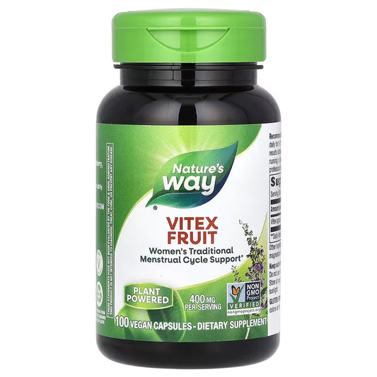 Vitex Fruit, 400 mg, 100 Vegan Capsules