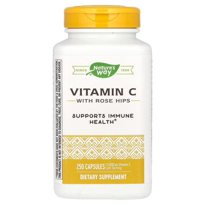 Vitamin C with Rose Hips, 250 Capsules