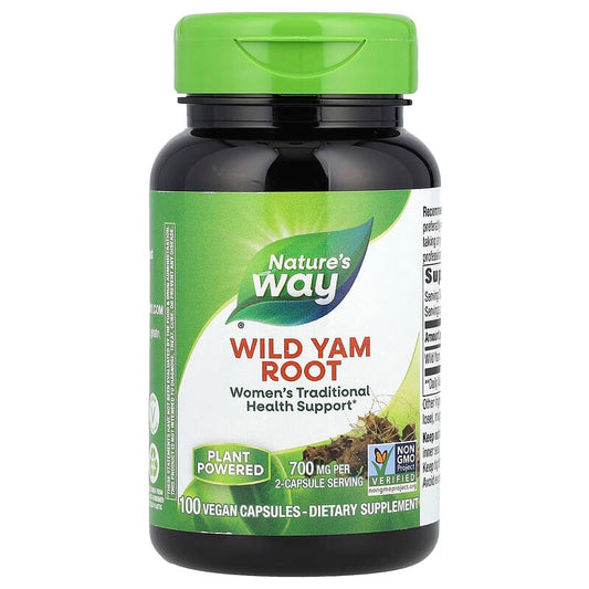 Wild Yam Root, 700 mg , 100 Vegan Capsules