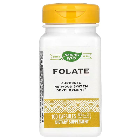 Folate, 800 mcg, 100 Capsules